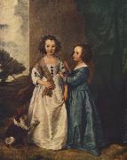 DYCK, Sir Anthony Van Portrait of Philadelphia and Elisabeth Cary fg oil painting on canvas